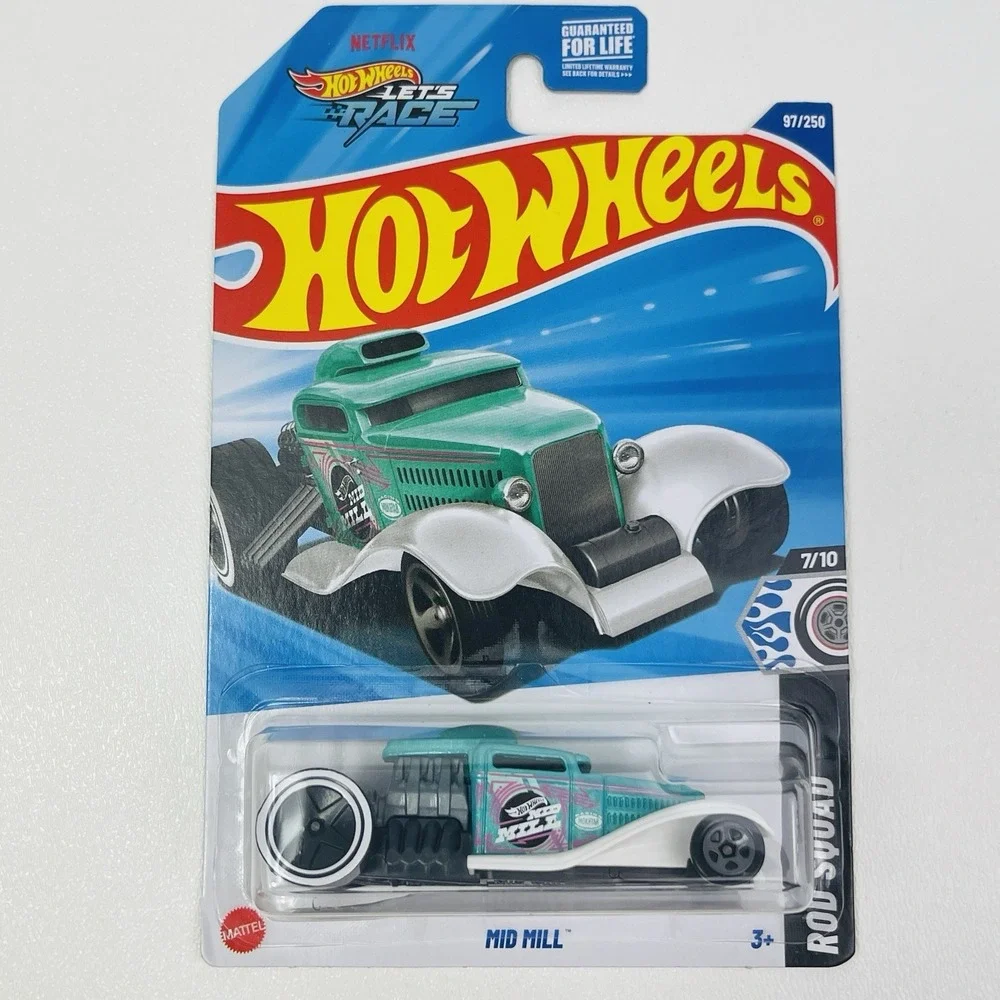 2025 Hot Wheels 97 Rod Squad 7/10 Mid Mill Aqua White 97/250